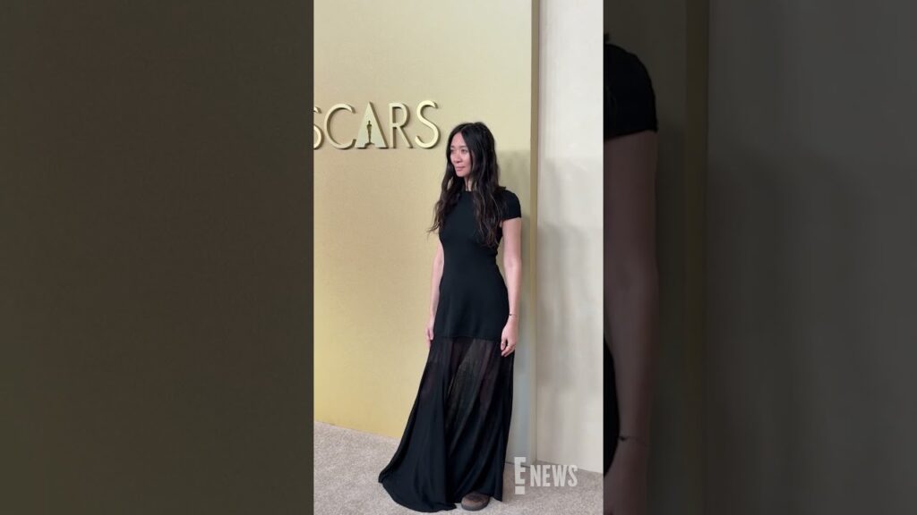 Chloé Zhao makes an elegant entrance at the Oscar Nominees Luncheon. #AwardsSeason