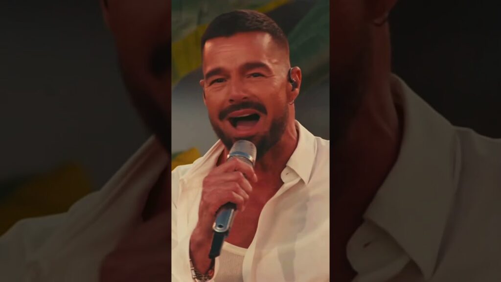 Ricky Martin took the stage during Bad Bunny’s Super Bowl 2026 halftime show #shorts