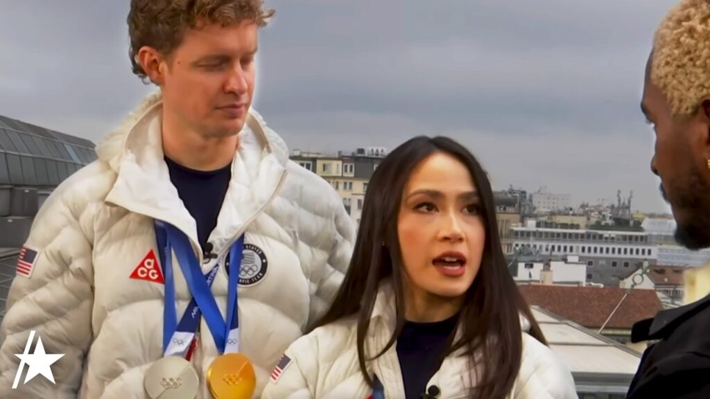 Madison Chock & Evan Bates REACT To Emotional Olympics Silver Medal Win