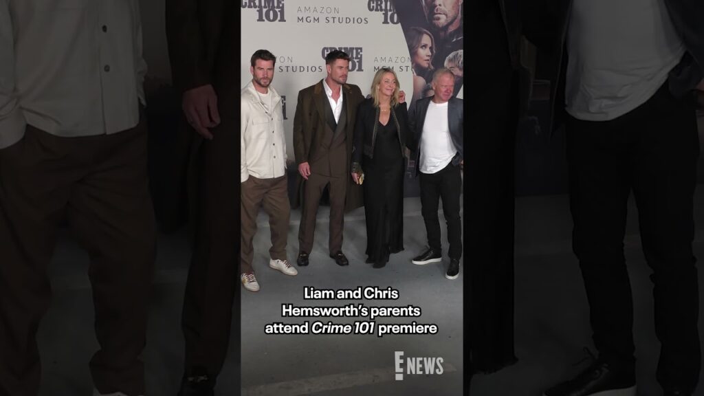 The Hemsworth family showed up to support Chris Hemsworth at the "Crime 101" premiere.