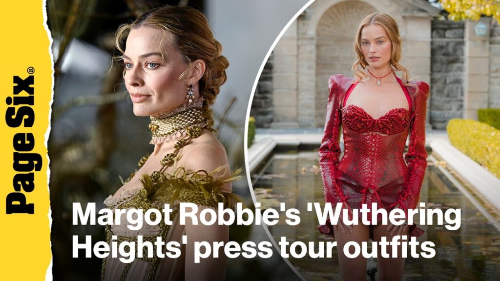 Margot Robbie's Out-Of-This-World 'Wuthering Heights' press tour outfits | Currently Trending