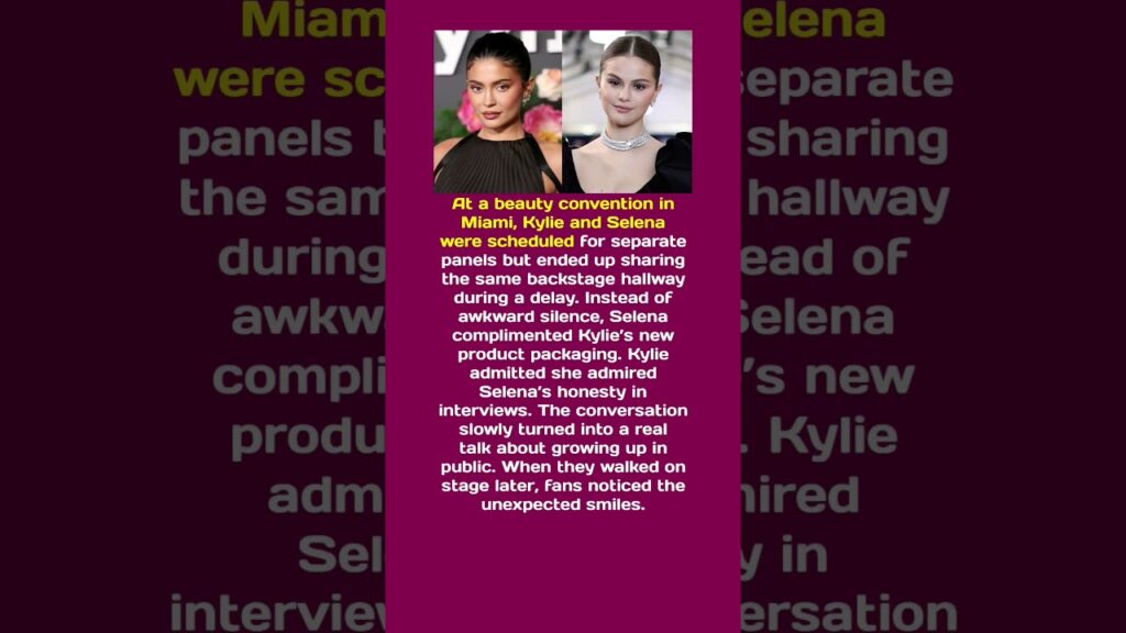 At a beauty convention in Miami, Kylie and Selena #selenagomez #trending #kyliejenner #shortsfeed