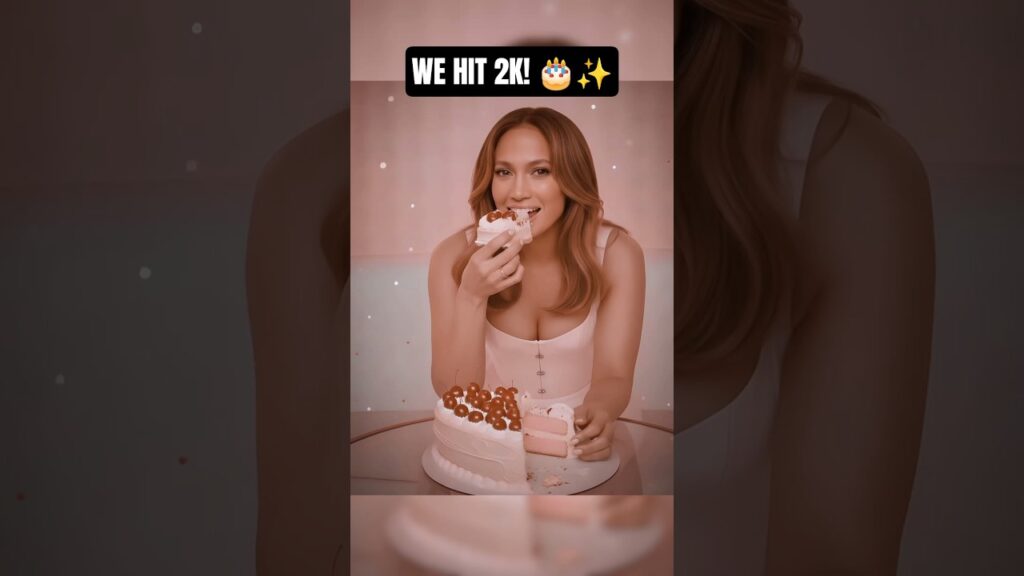 Jennifer Lopez 2K Milestone Celebration 🎉 Cake, Delola & Big Thank You! #jlo #celebrity #shorts