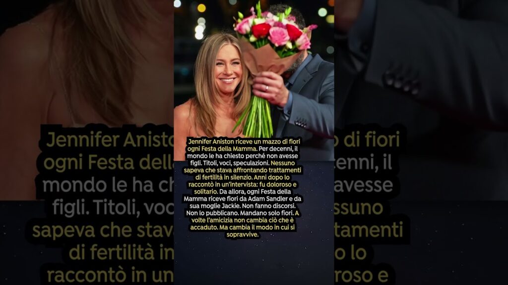 Il bouquet che Jennifer Aniston riceve ogni Festa della Mamma