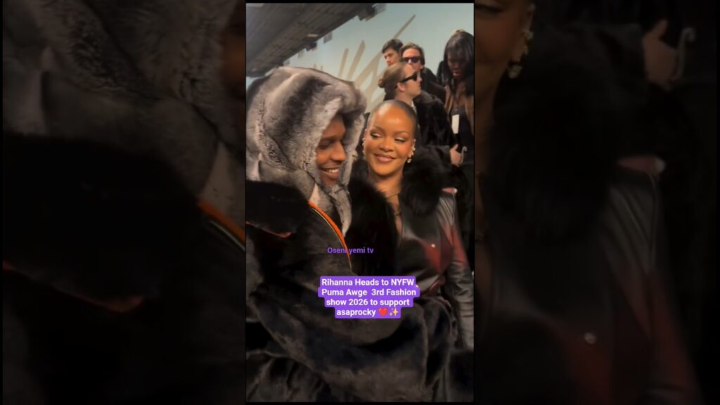 When Rihanna Pulls Up to Support Her Man at Fashion Week #couplegoals #fashionweek