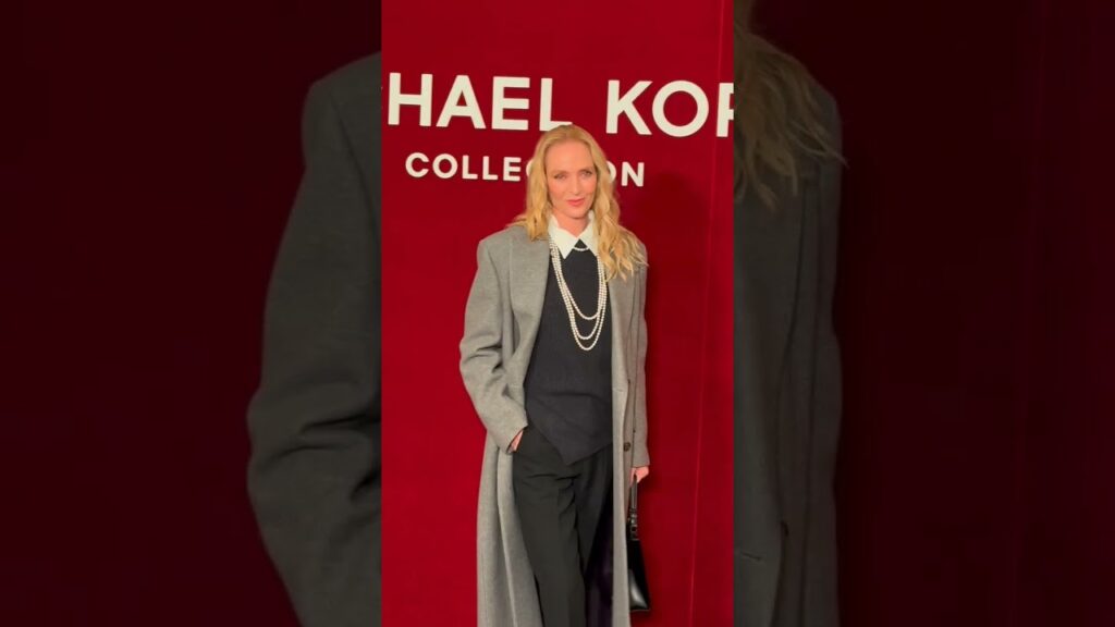 Uma Thurman on the Michael Kors Fall 2026 Runway Show red carpet #shorts