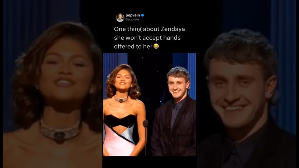 One thing about Zendaya she won’t accept hands offered to her 😭 One thing about Zendaya she won't accept hands offered to her 😭