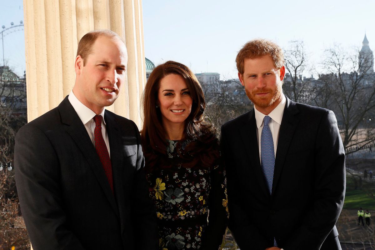 The Prince and Princess of Wales with Prince Harry