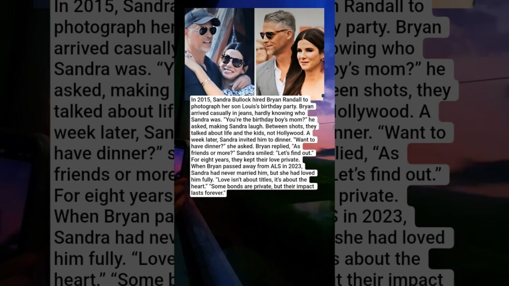 Sandra Bullock Fell in Love with a Man Who Didn’t Know Her Fame—The Quiet Bond She Never Let the