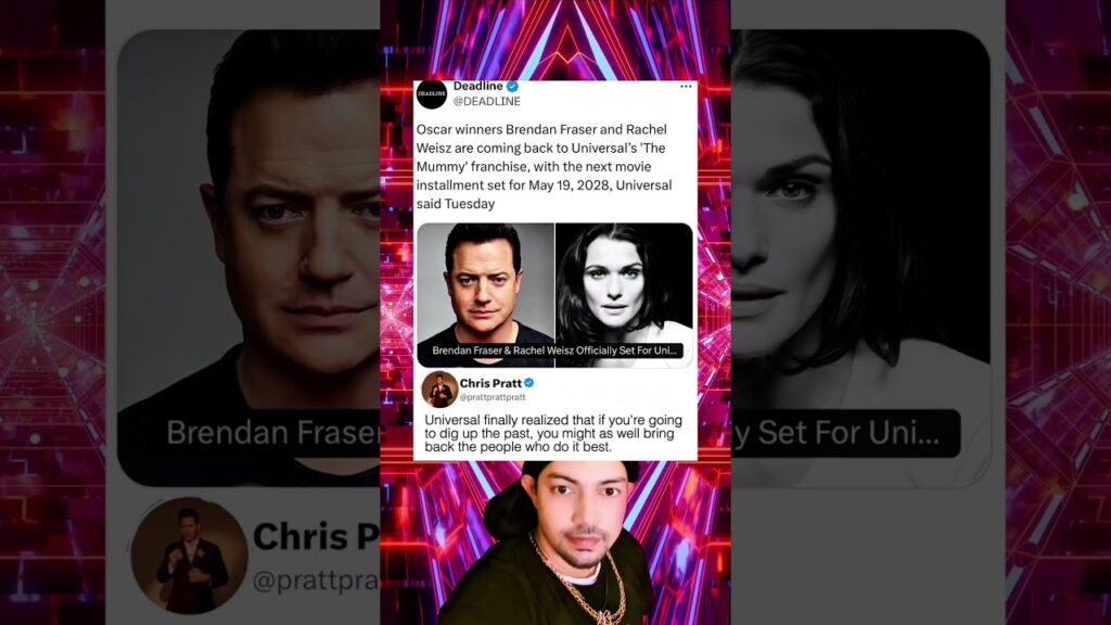 Oscar winners Brendan Fraser and Rachel Weisz are coming back to Universal's 'The Mummy'..