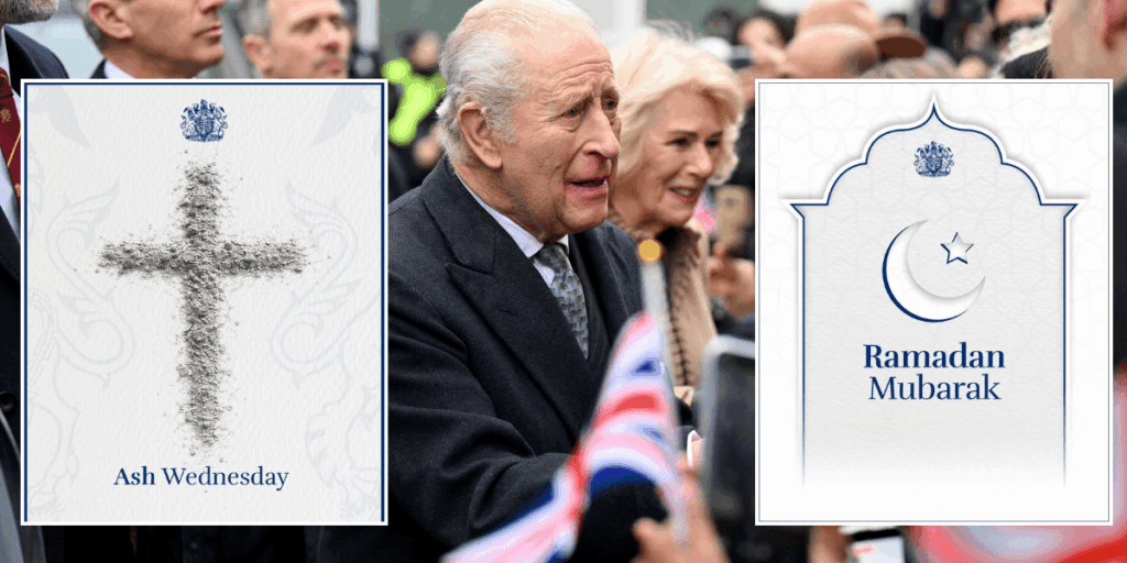 Royal Family issues Ash Wednesday message to 'all who observe it' just one day after Ramadan post