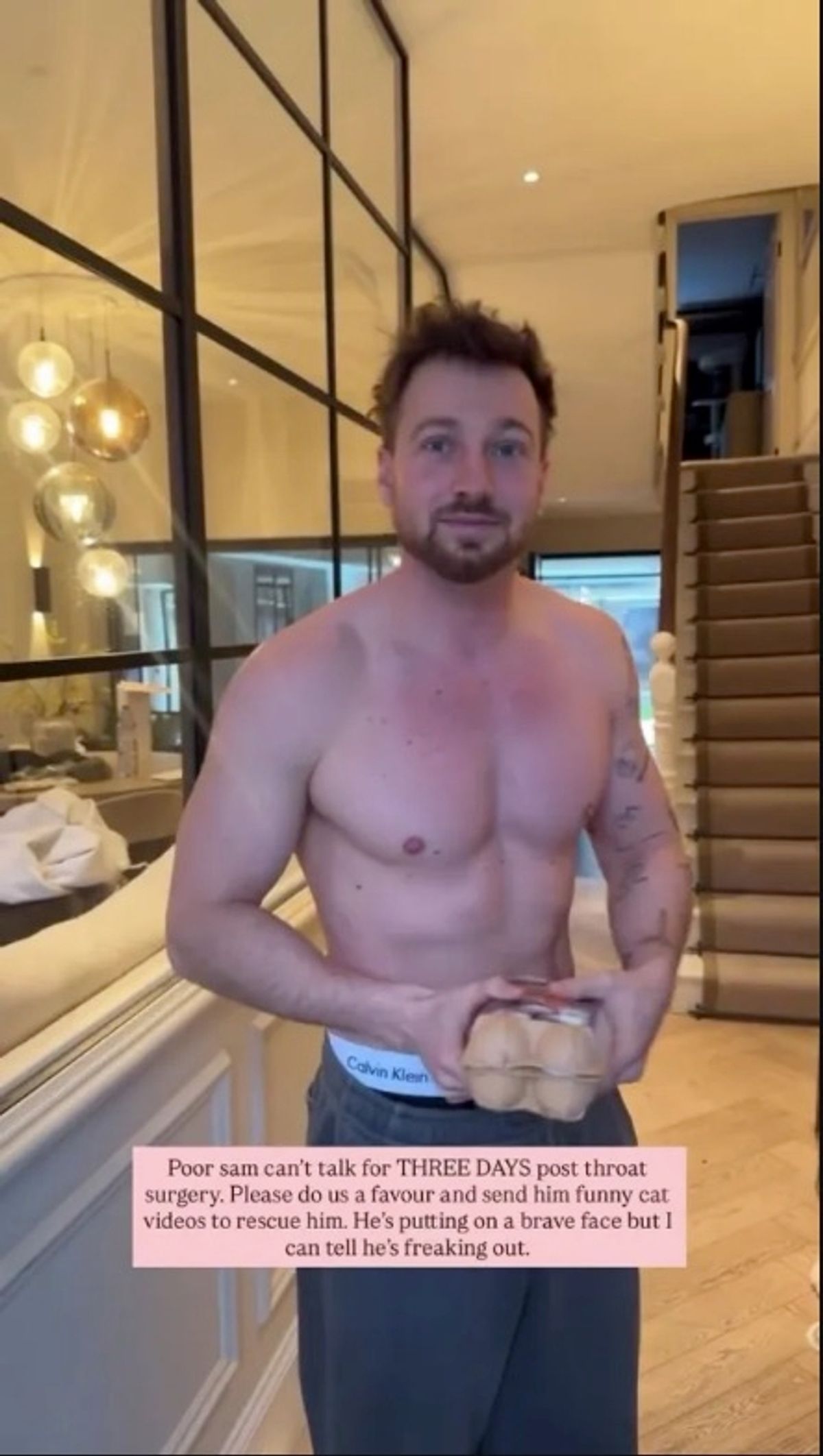 SAM Thompson has shared a health update after undergoing surgery to remove a cyst on his vocal cords.