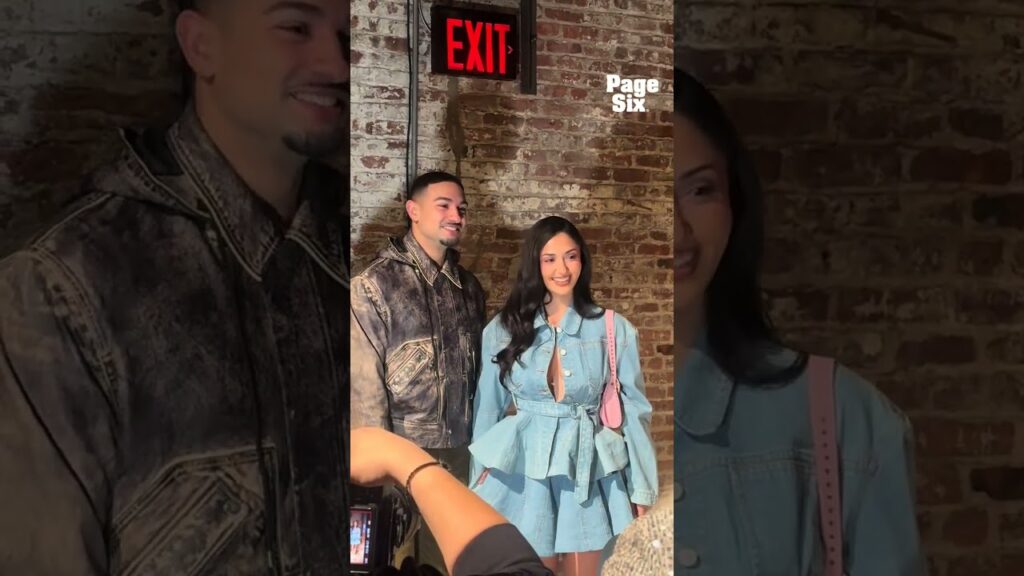 Love Island USA's Miguel Harichi & Leah Kateb attended the Aknvas NYFW runway show in NYC #shorts