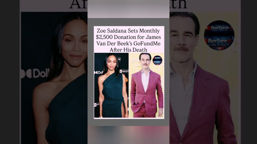Zoe Saldana Donates Monthly to James Van Der Beek’s Family After His Death ❤️🙏 #ZoeSaldana  #Charity