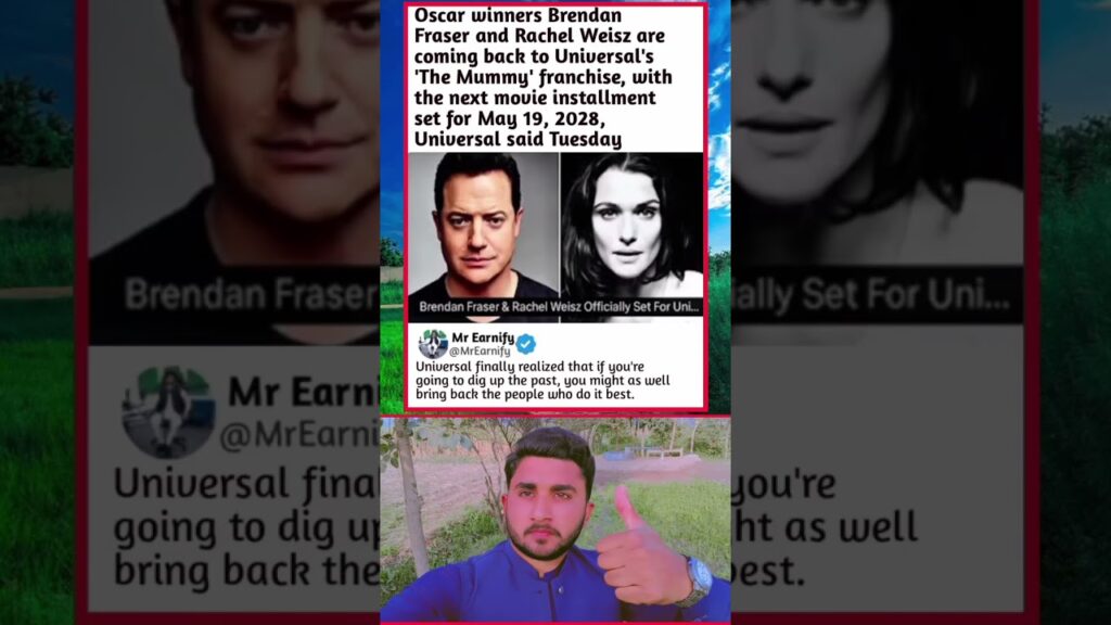 "Brendan Fraser + Rachel Weisz Reunite for The Mummy 4! 😱"