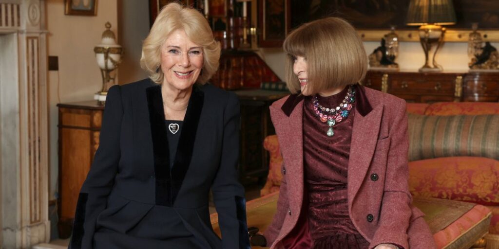 Queen Camilla holds talks with Anna Wintour at royal residence