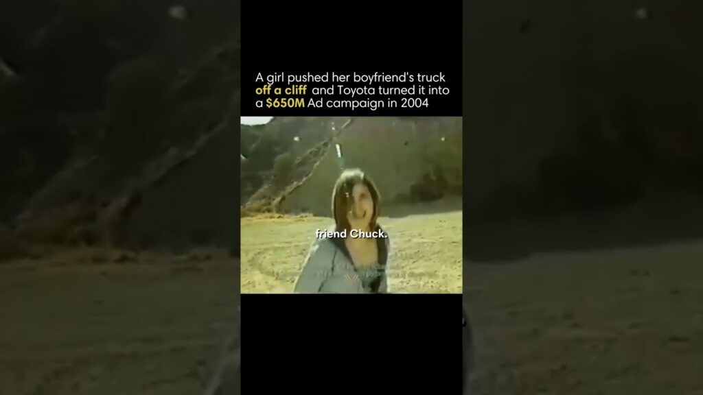 Angry girlfriend pushes truck off a cliff, Toyota converts that to a Ad Campaign Angry girlfriend pushes truck off a cliff, Toyota converts that to a Ad Campaign