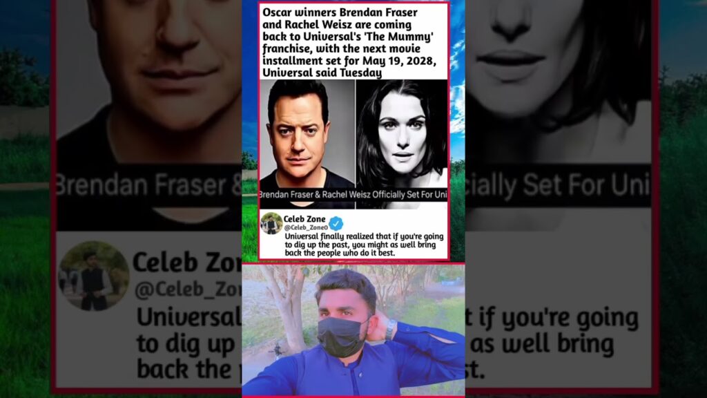 "Brendan Fraser & Rachel Weisz Return to The Mummy – May 2028! 😱"
