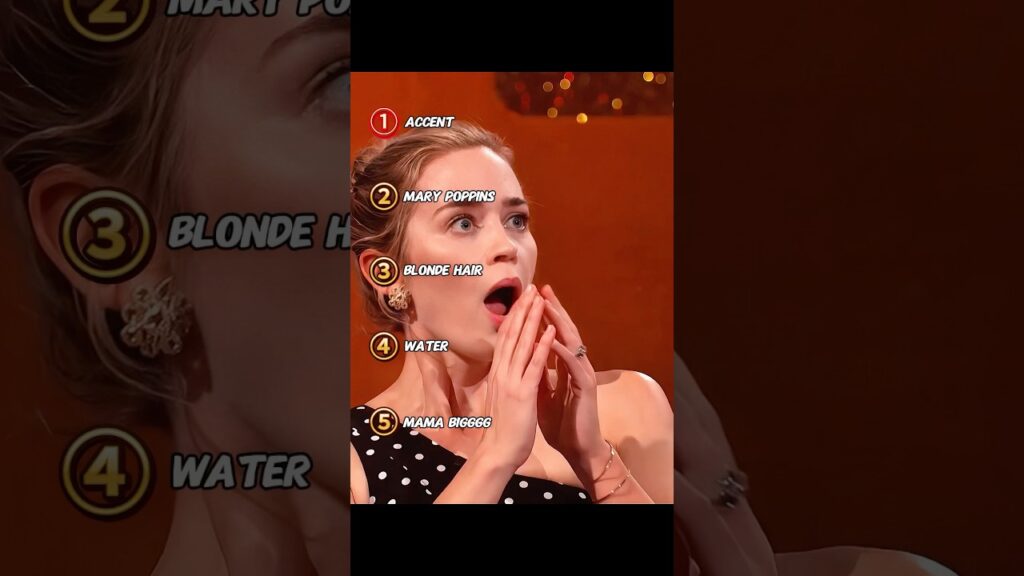 Emily Blunt's Funniest "Kid Voice"Moments#celebrity #emilyblunt#impression #accent #funny #viral