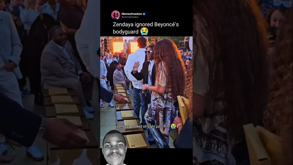 Zendaya ignored Beyoncé’s bodyguard to greet her 😭
