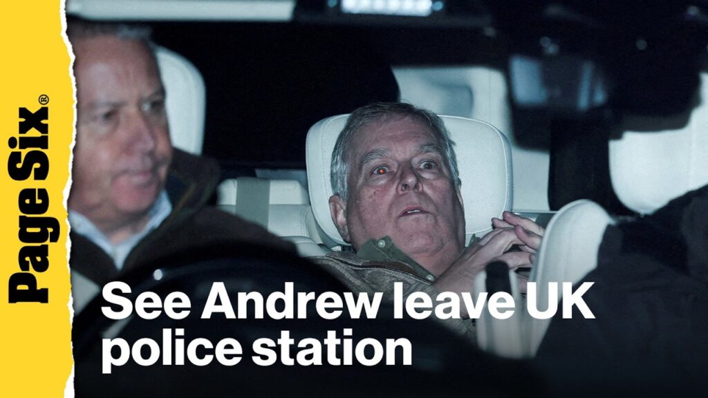 See Andrew Mountbatten-Windsor leave UK police station