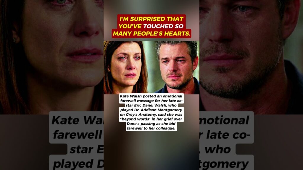 Kate Walsh couldn't speak! Her farewell to Eric Dane