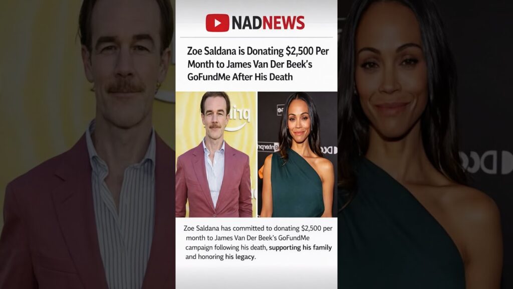 Zoe Saldana Donates $2,500 Monthly to Support James Van Der Beek’s Family