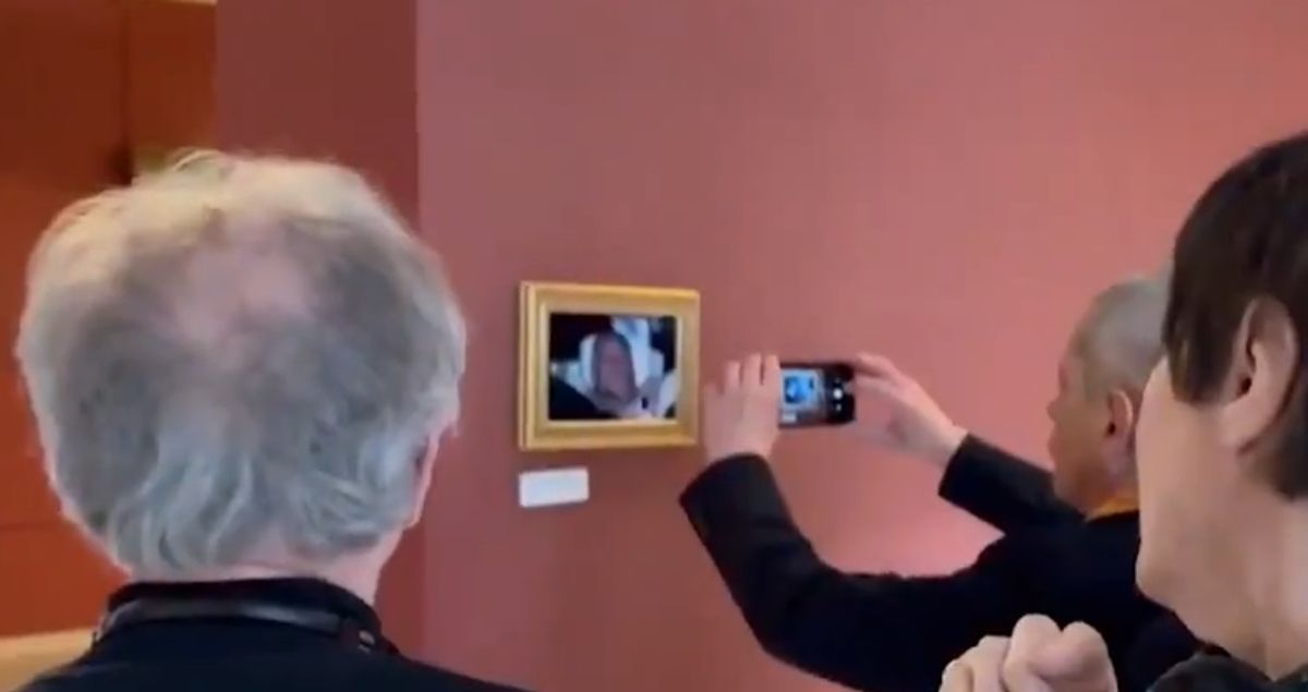 Picture of Andrew in the Louvre