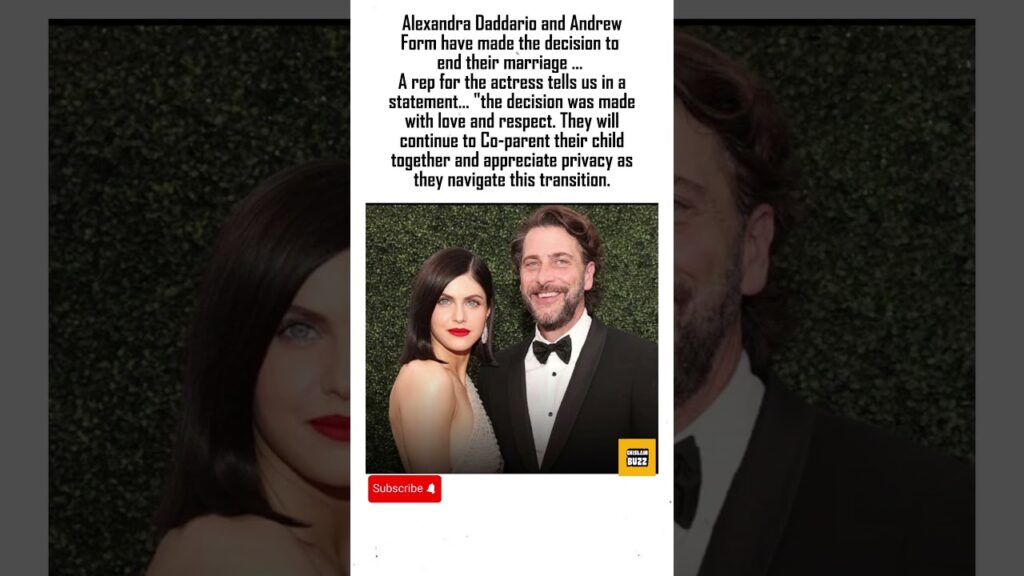#alexandradaddario and Andrew Form have made the decision to end their marriage.