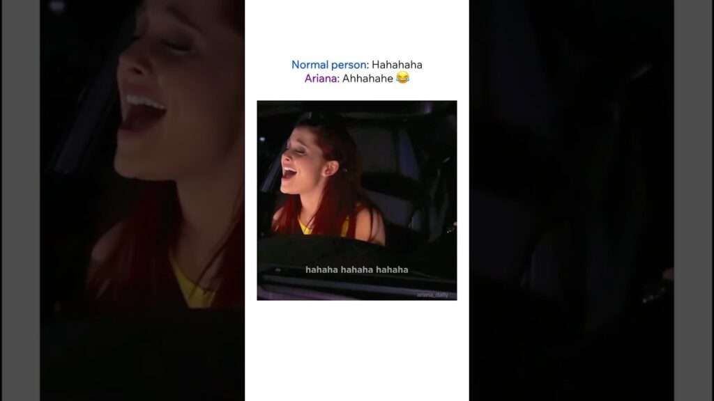 Ariana Grande (Cat Valentine) laugh 😂 #arianagrande