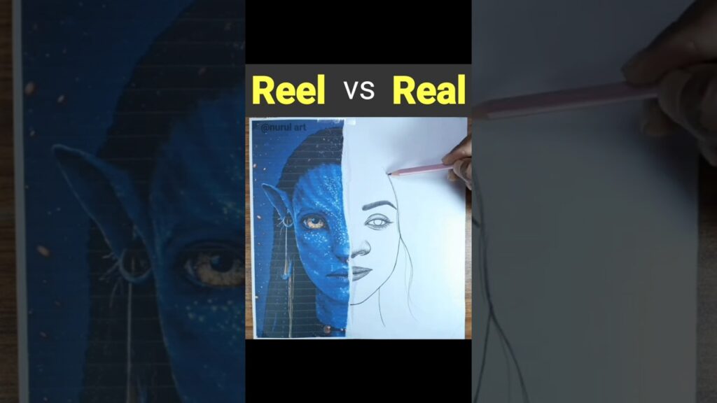 Reel vs Real 🔥 #avatar #neytiri #zoesaldana #shorts