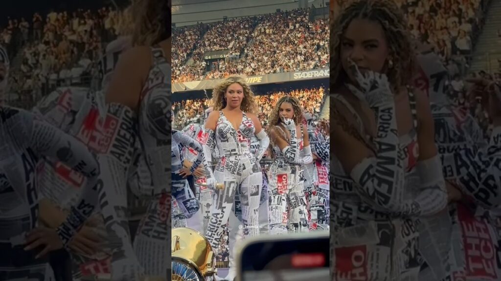 Blue Ivy helping Beyonce look for the “Diva” at the Cowboy Carter Tour #beyonce #blueivy #cctour