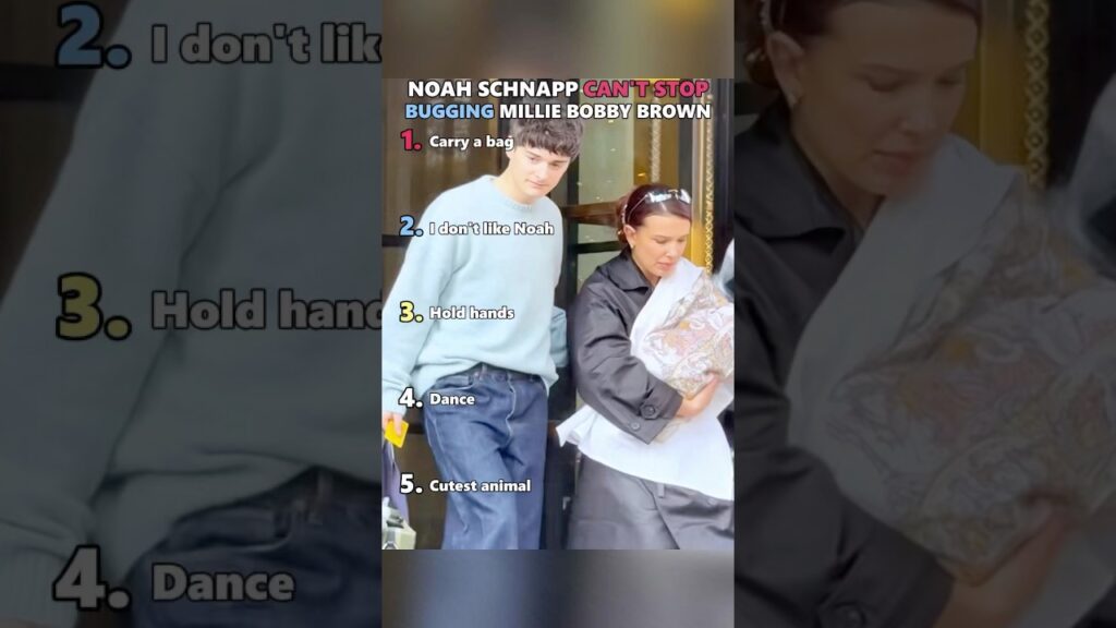 Noah Schnapp Can't Stop Bugging Millie Bobby Brown  #StrangerThings #NoahSchnapp #MillieBobbyBrown