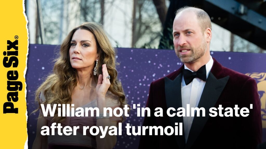 Prince William admits he's not 'in a calm state' after recent royal turmoil