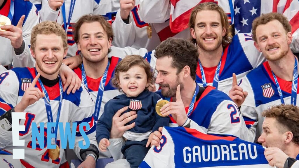 Team USA Celebrates Olympic Hockey Win With Johnny Gaudreau’s Kids | E! News