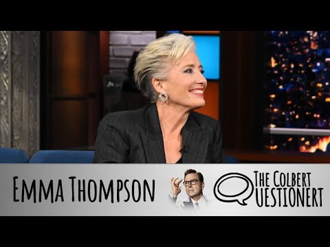 Emma Thompson Takes The Colbert Questionert Emma Thompson Takes The Colbert Questionert