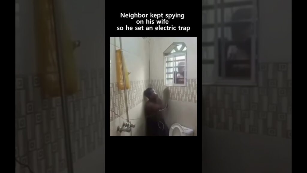 Perfect Karma for the Peeping Neighbor ⚡😂 #karma #funny #revenge #regret #shorts