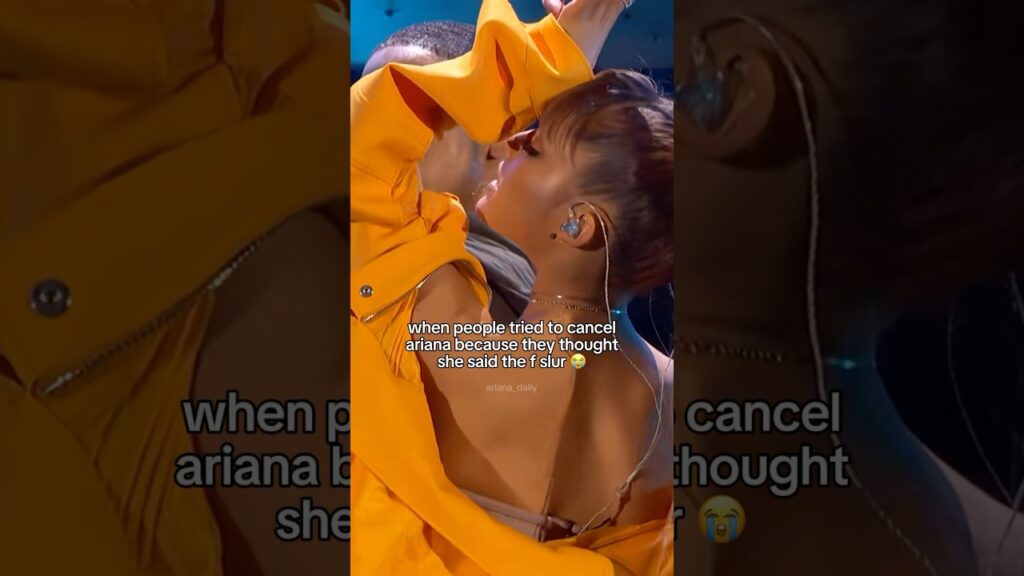 When Ariana Grande got cancelled for saying the f slur? 😭 #arianagrande