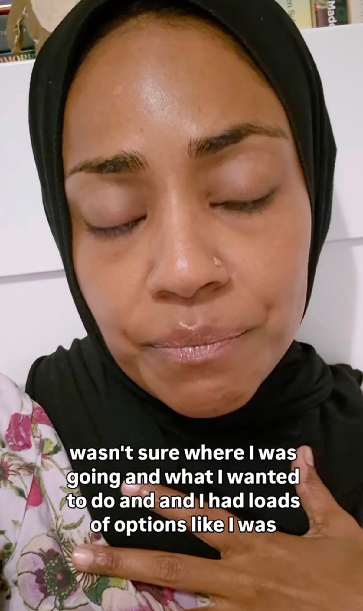 She broke down in tears as she spoke