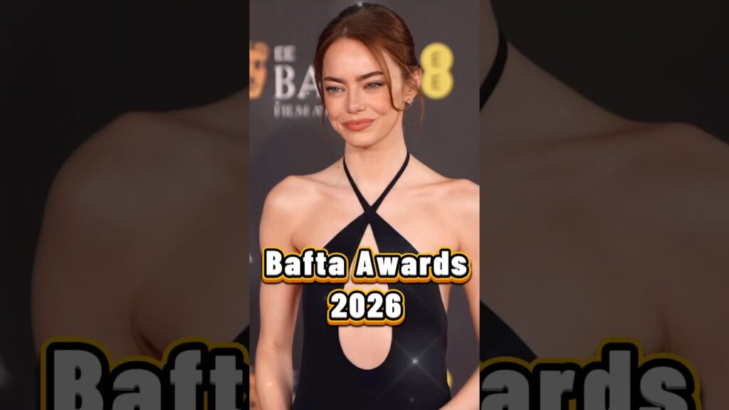 Emma Stone Elegant Black Gown Stuns at 2026 BAFTA Award | Hollywood Celebrity Red Carpet Fashion