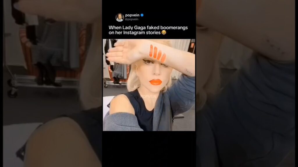 Never forget when Lady Gaga used to fake boomerangs on her instagram stories 😭