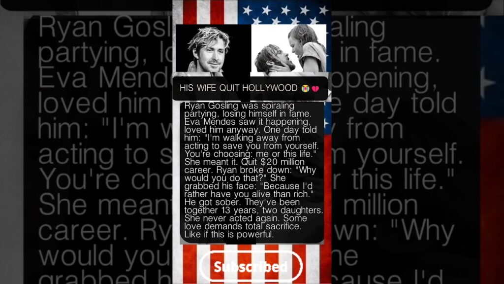 The ultimate sacrifice for love and family. ❤️✨ #RyanGosling #EvaMendes #LoveStory #HollywoodCouple The ultimate sacrifice for love and family. ❤️✨ #RyanGosling #EvaMendes #LoveStory #HollywoodCouple