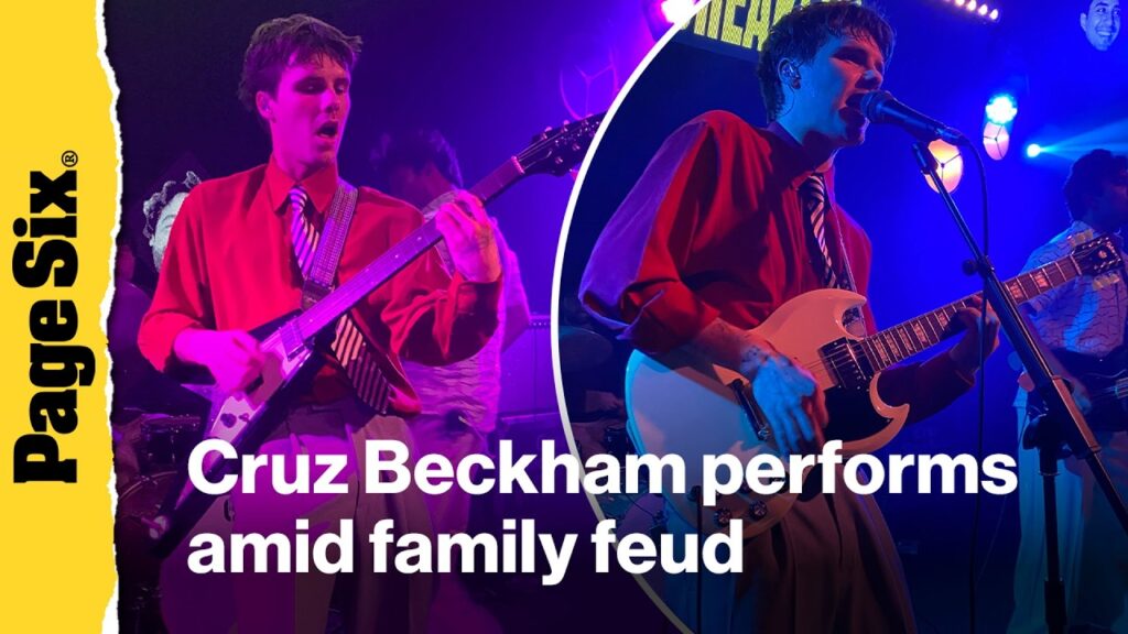 Cruz Beckham performs live with The Breakers amid family feud