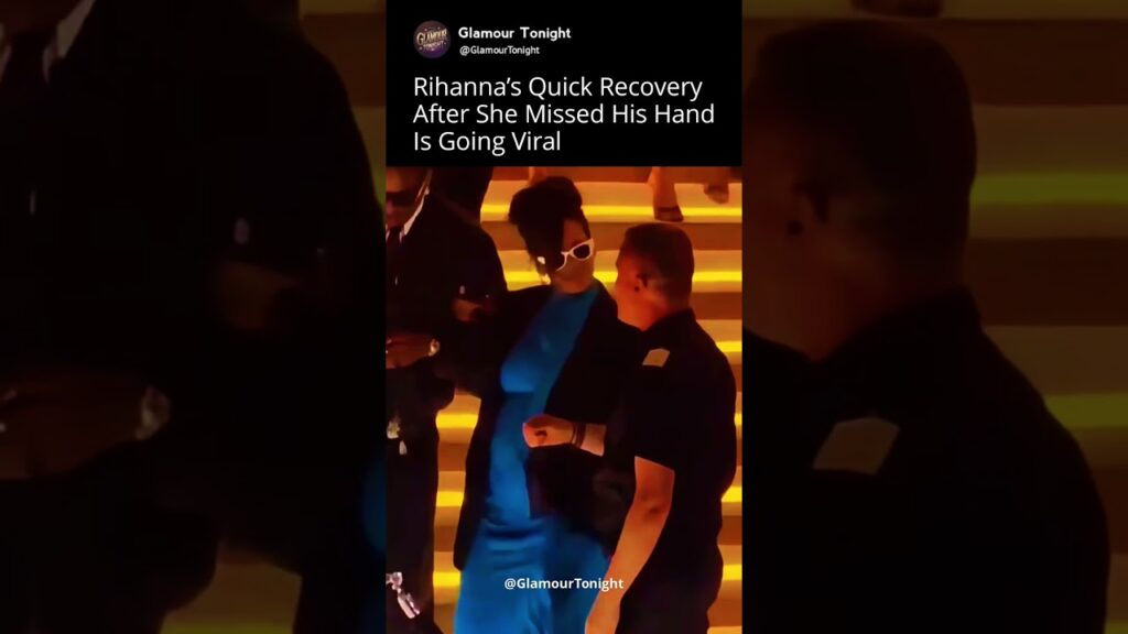 Rihanna’s Quick Recovery After She Missed His Hand Is Going Viral😇 Rihanna’s Quick Recovery After She Missed His Hand Is Going Viral😇