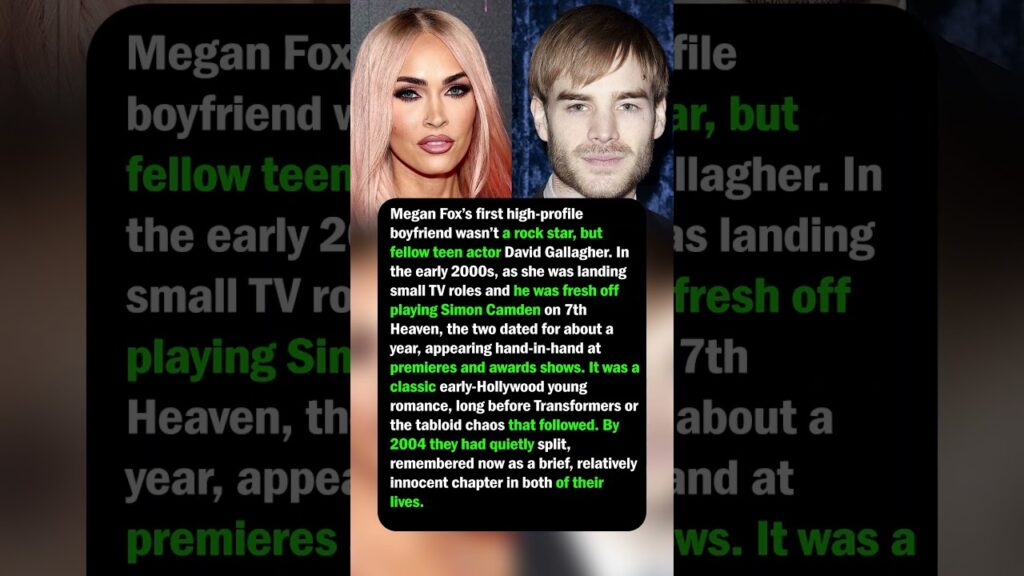 Megan Fox & David Gallagher’s Early‑2000s Teen Romance