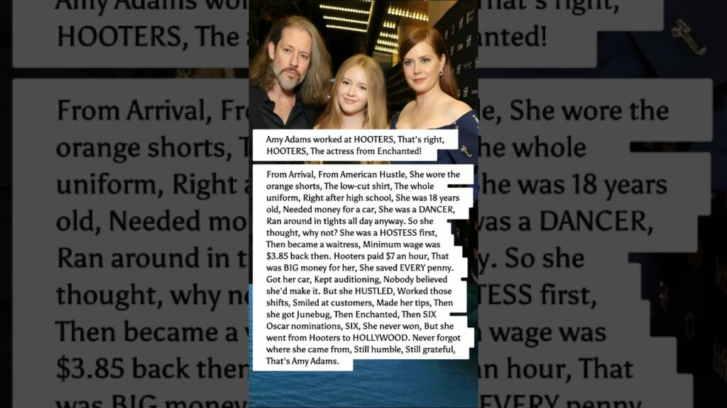 Amy Adams Worked at HOOTERS Before Fame Amy Adams Worked at HOOTERS Before Fame