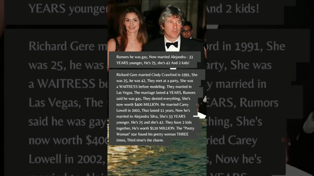 Richard Gere Married Cindy Crawford When She Was a WAITRESS Richard Gere Married Cindy Crawford When She Was a WAITRESS