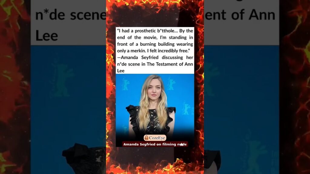Amanda Seyfried on filming n*de