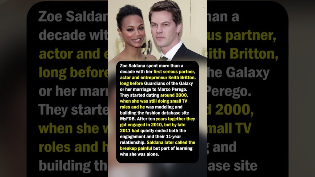 Zoe Saldana & Keith Britton’s 11‑Year First Love