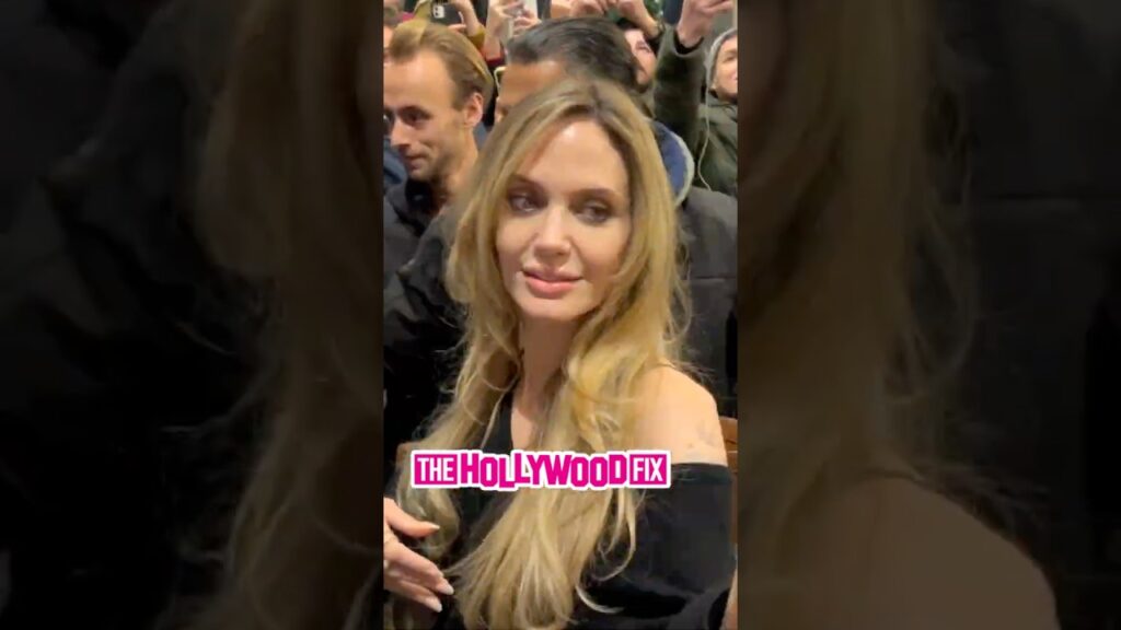 Angelina Jolie Signs Autographs For A Mob Of Fans While Leaving The Westin Hotel In Paris, France